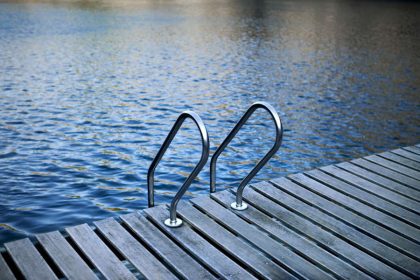 A serene dock overlooking the water.