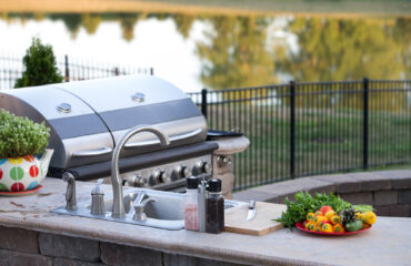 outdoor kitchen, hardscape, grill